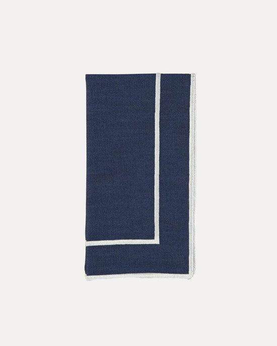 Douro Napkin, Blue with White