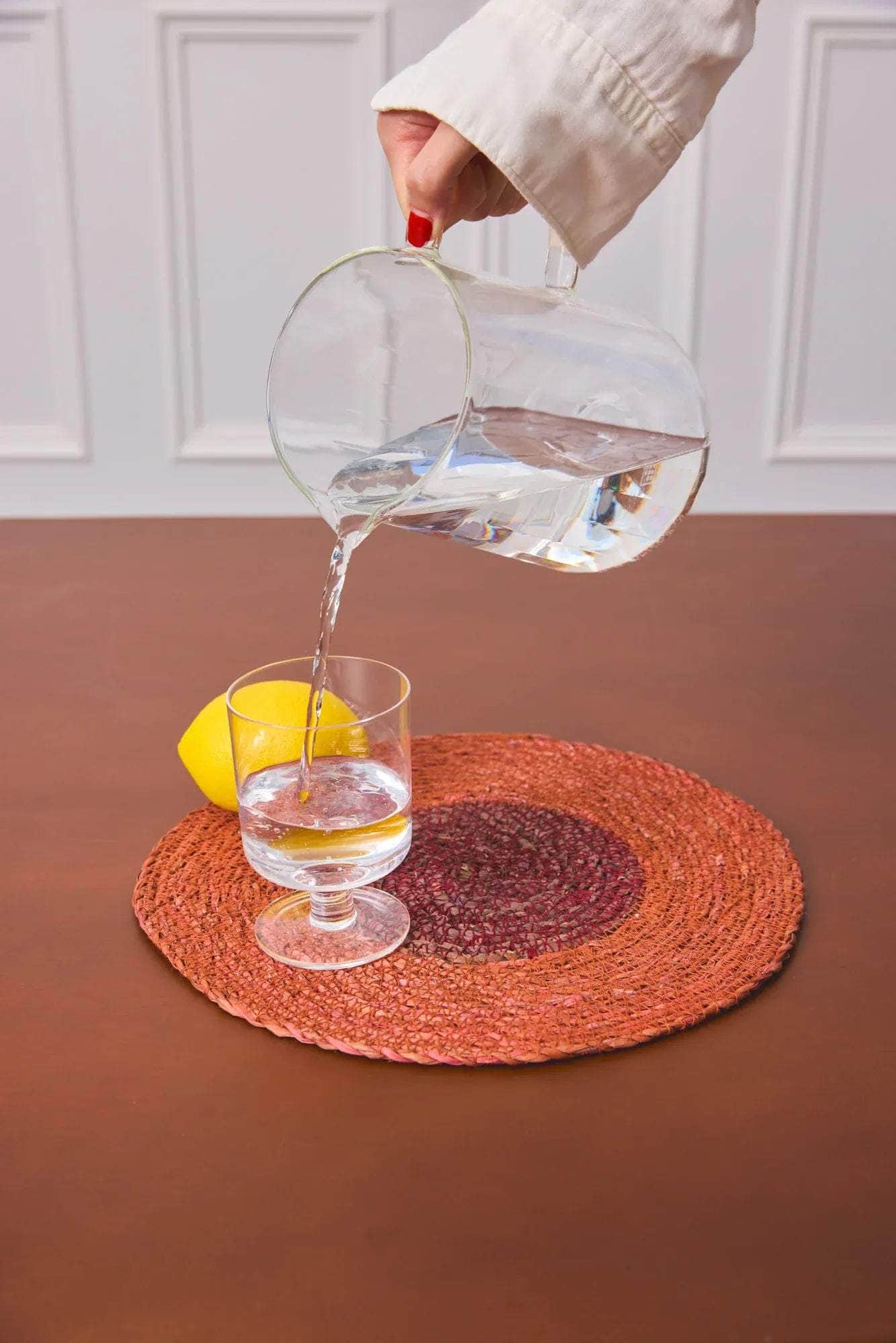 Seagrass Placemats Set of 2 - Red / Bordaux