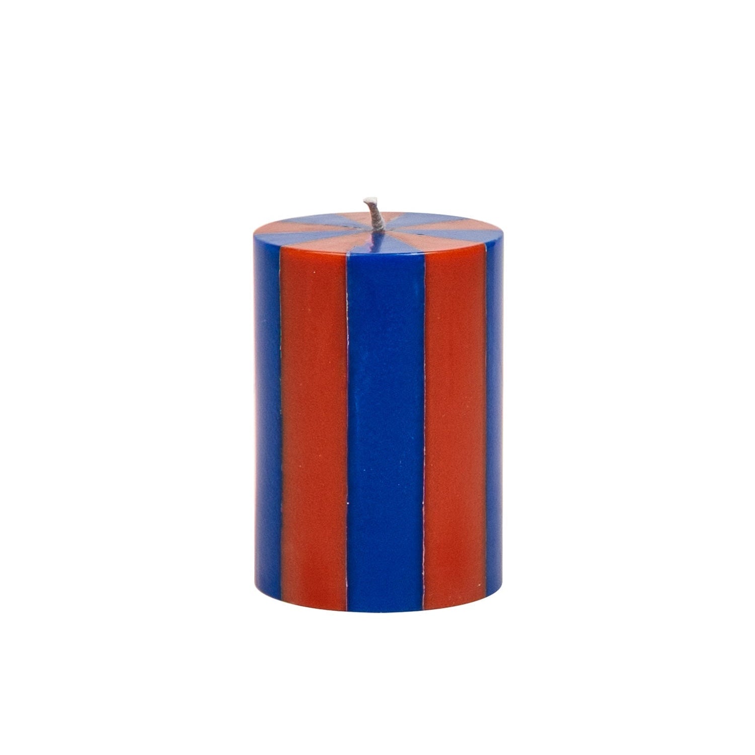 Small Pillar Candle - Indigo Blue / Terracotta