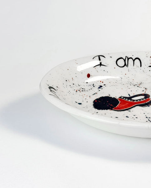 I AM GREEK - Handcrafted Oval Platter "TSAROUCHI"