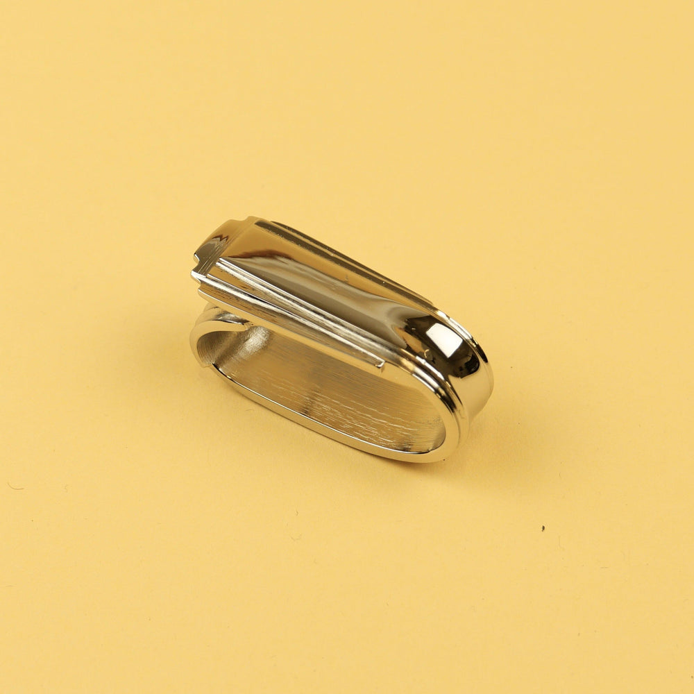 Nickel Napkin Ring Art Deco Set of 4