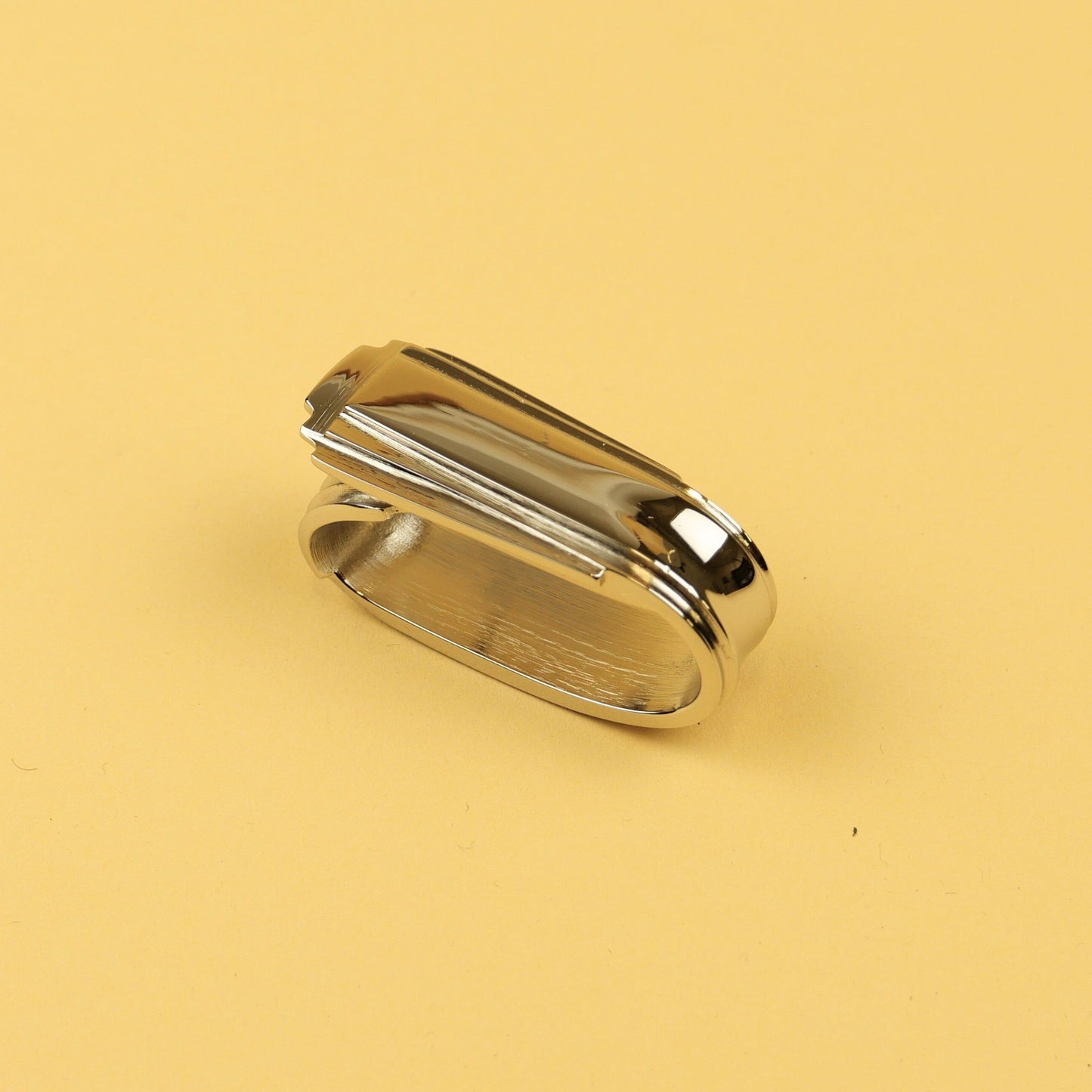 Nickel Napkin Ring Art Deco Set of 4