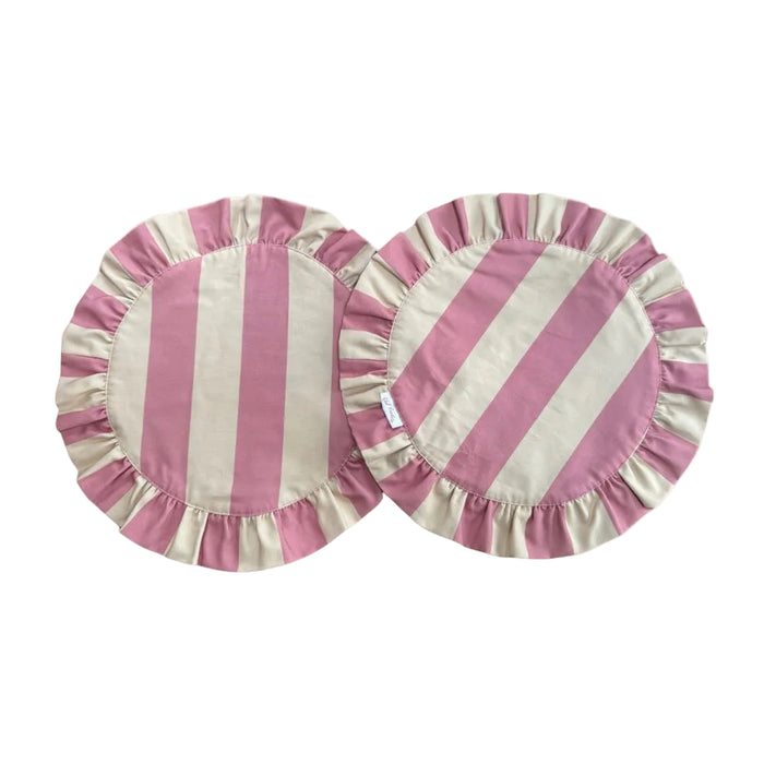 Darcy Placemat Pink/Beige Stripes