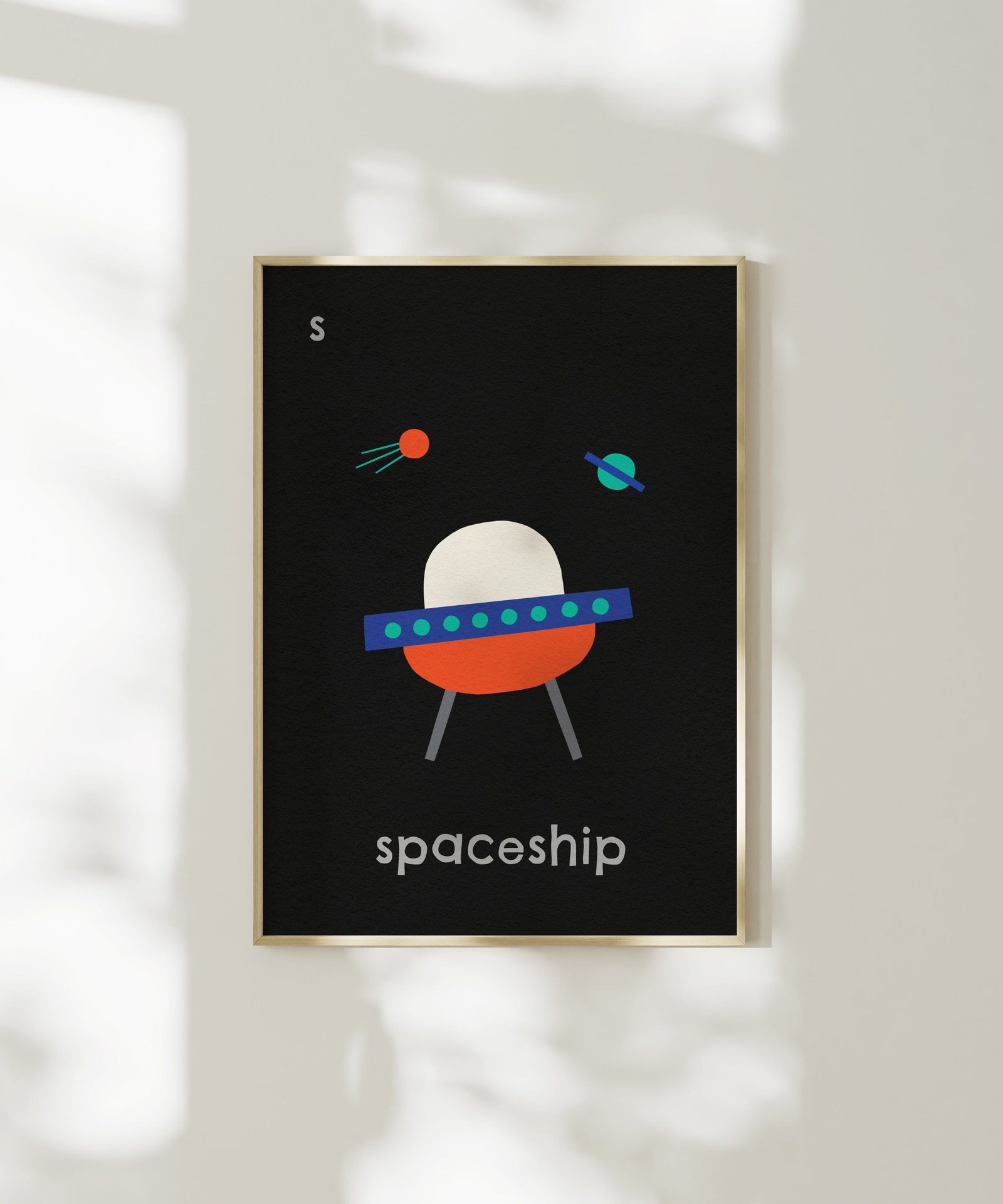 S for Spaceship Art Print