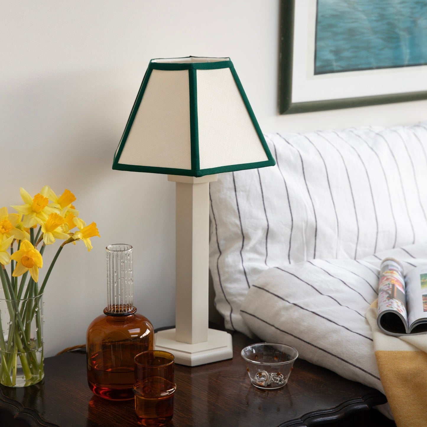 Hexagon Bedside Lamp - Oyster White (US)