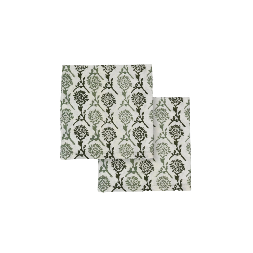 Nikhar Linen Table Napkins - Set of 2 Sage Green