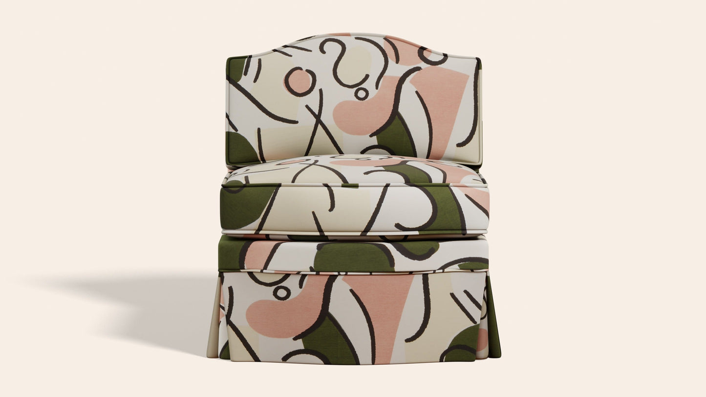 Felix Slipper Chair, Pesto