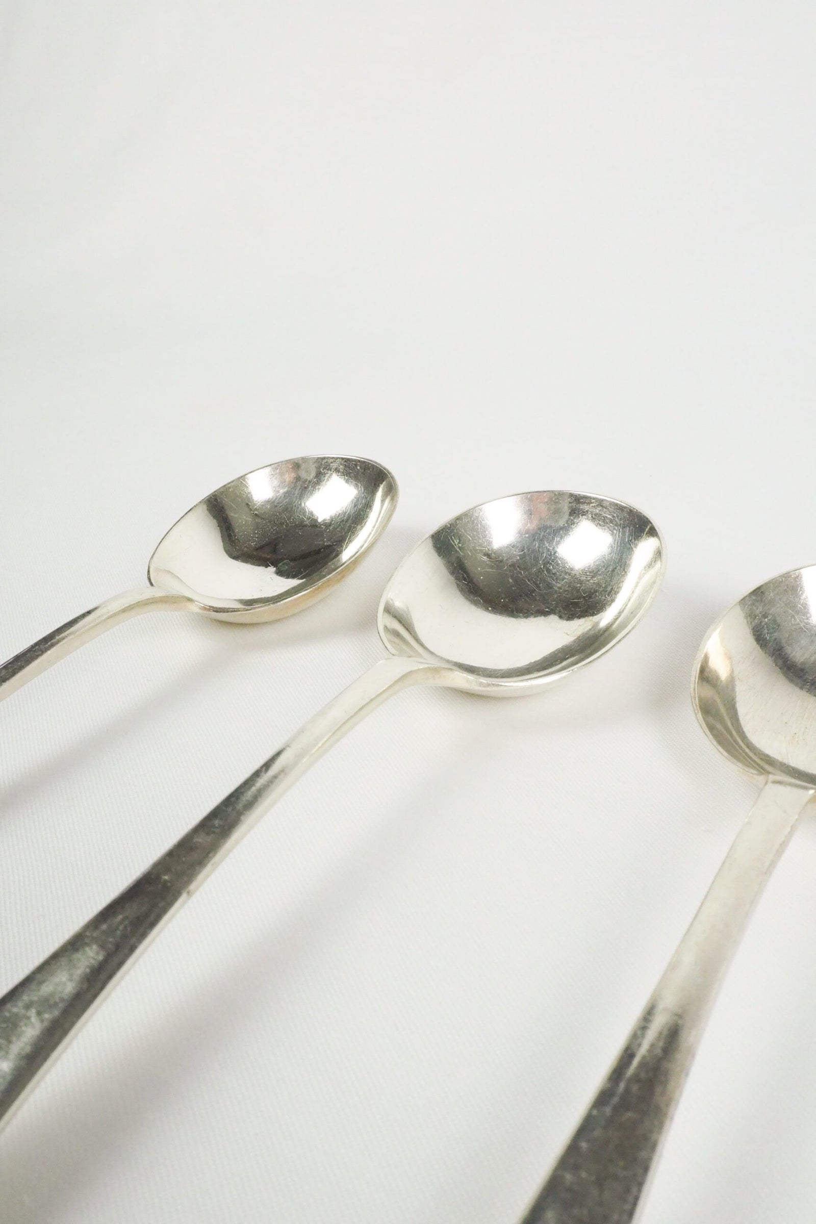 Antique Silver Plate Soup Spoons