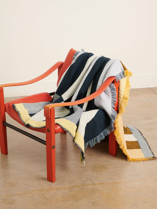 Dash Blanket Teal + Yellow