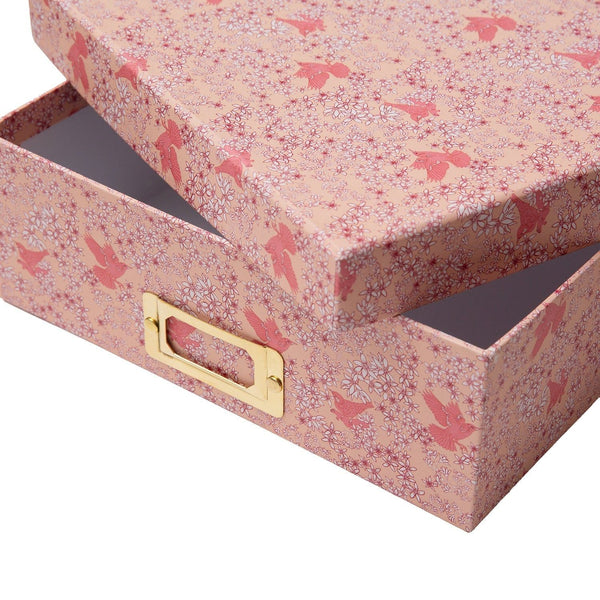 Corali Sand Pink Lidded Portfolio Box