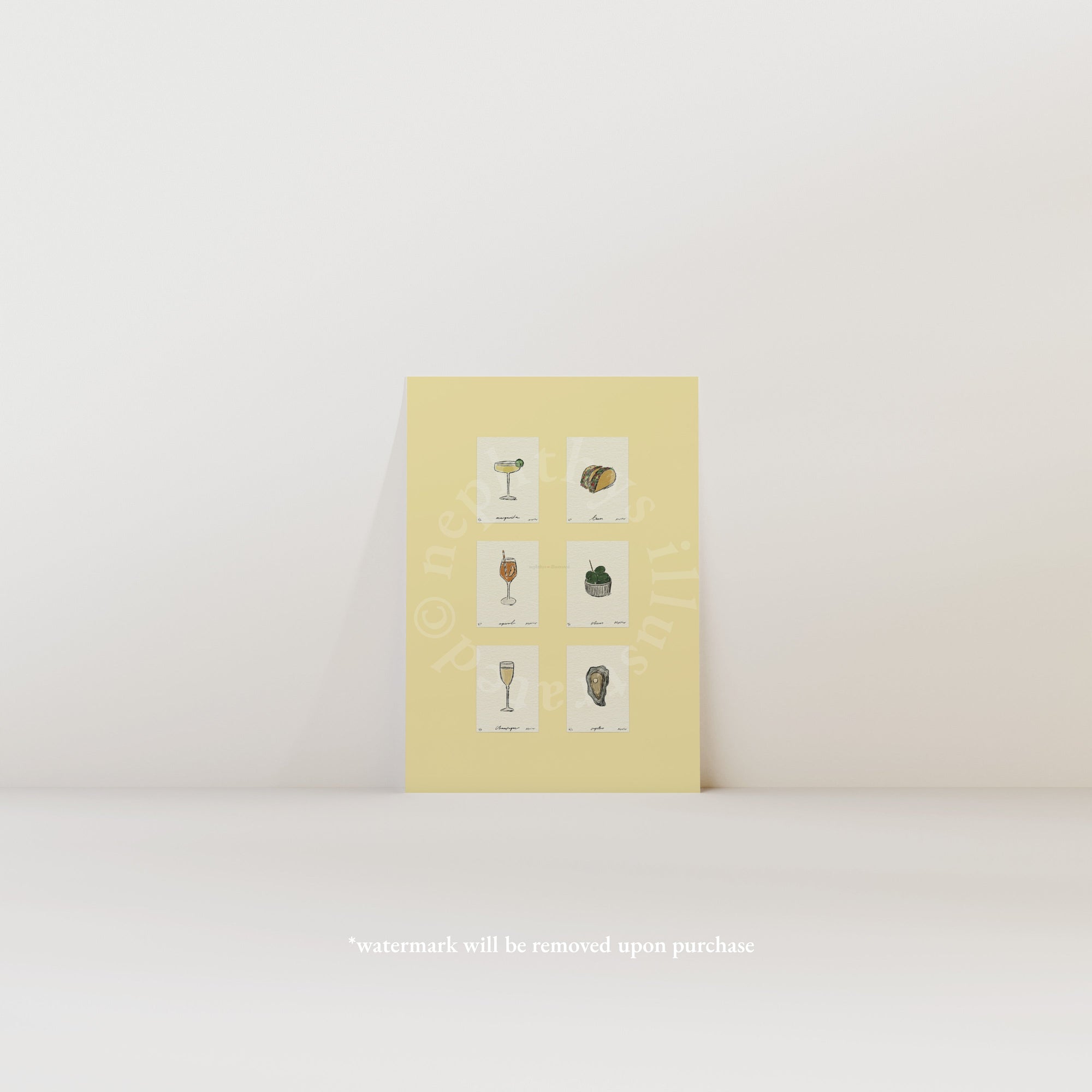 Sips & Snacks Set Print