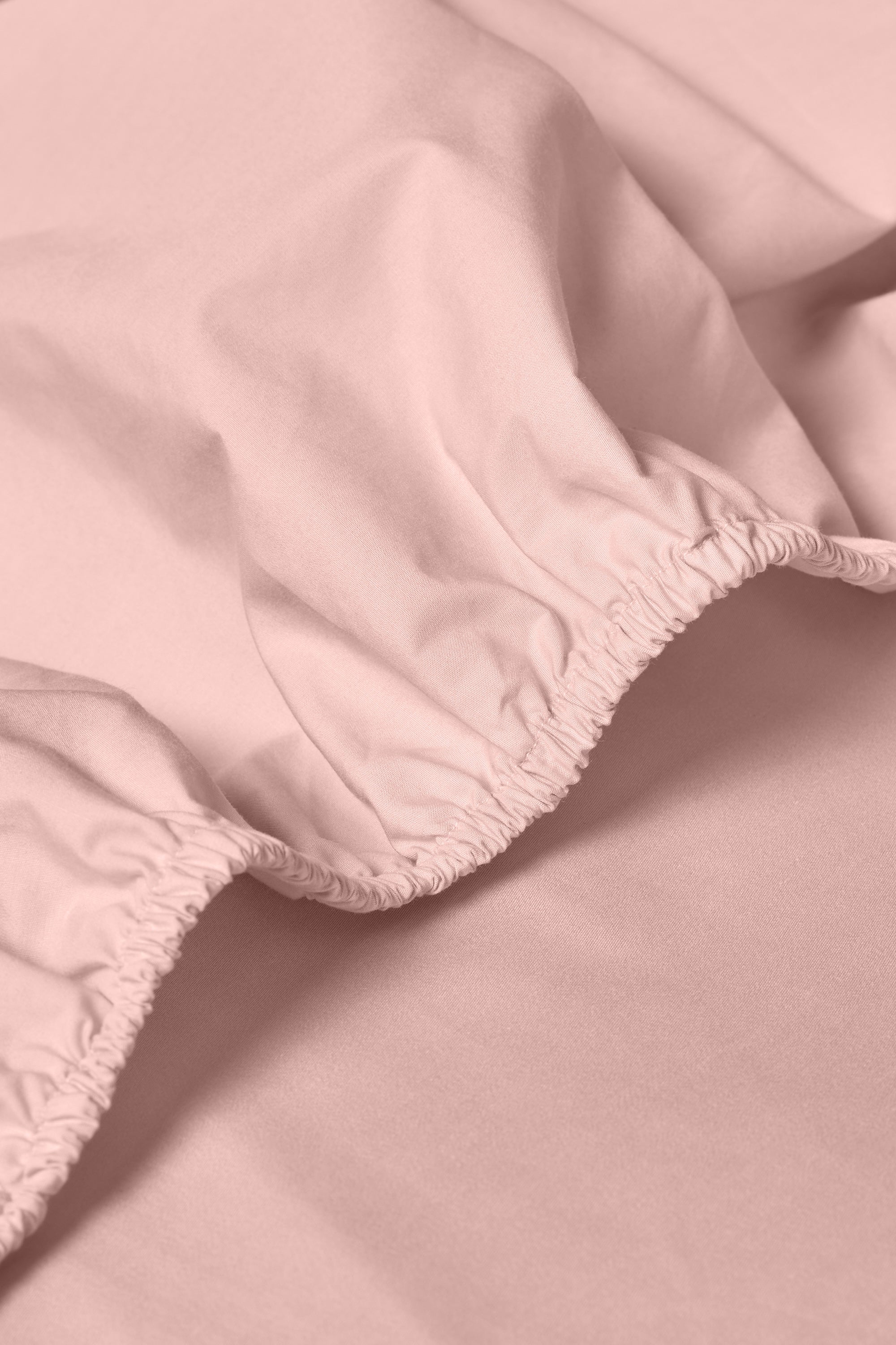 Percale Organic Cotton Fitted Sheet - Midsummer Pink