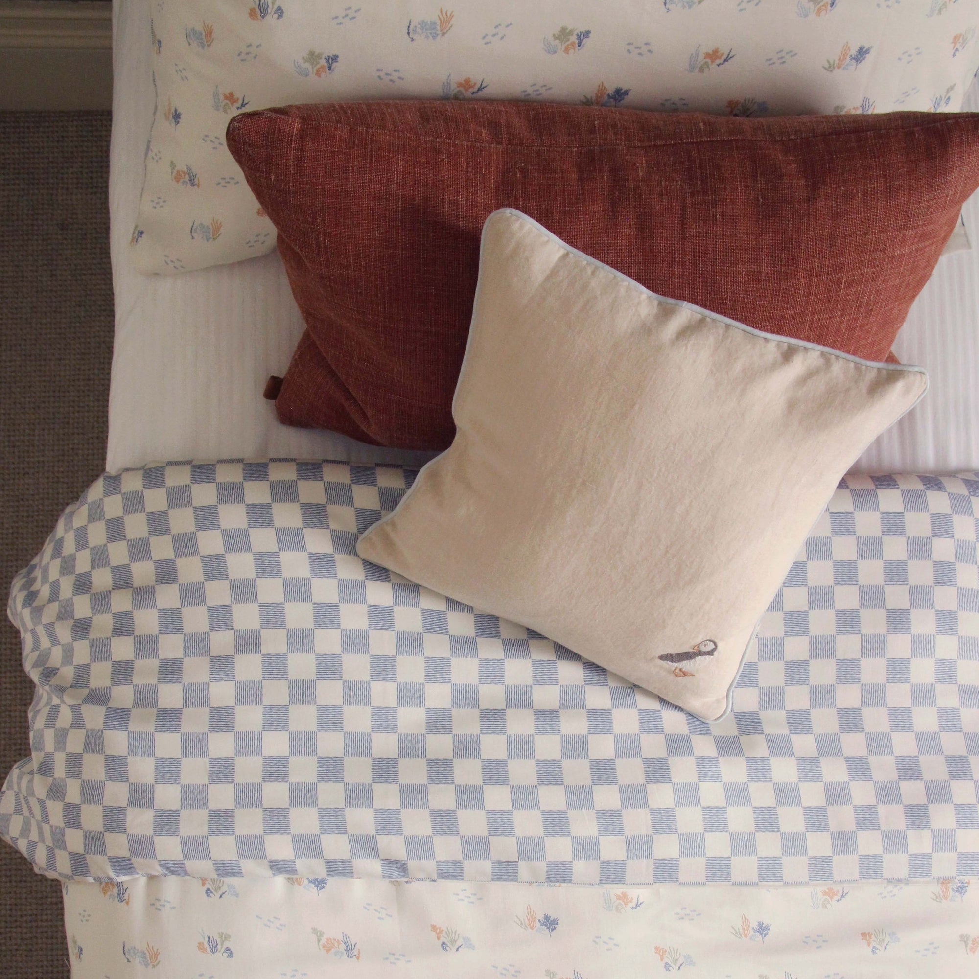 Square Linen Scatter Cushion - Coastline