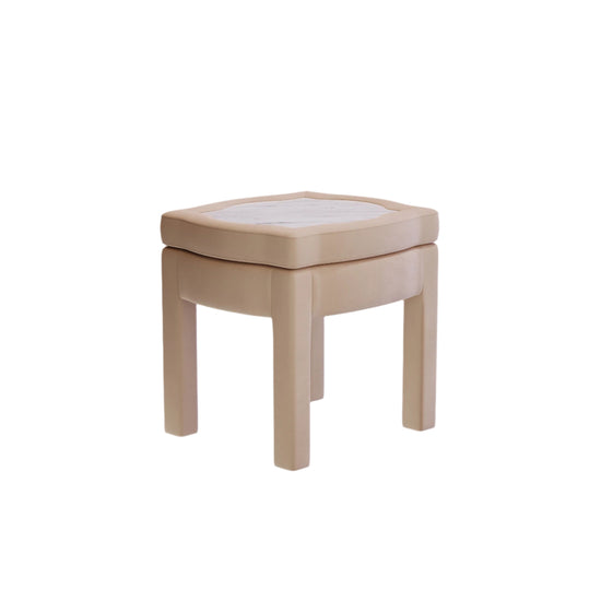 Piero Footstool, Rose Linen