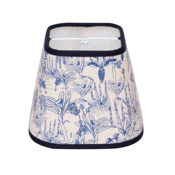 Tropicalia | Porcelain Blue 6" Oblong Candle Clip Lampshade