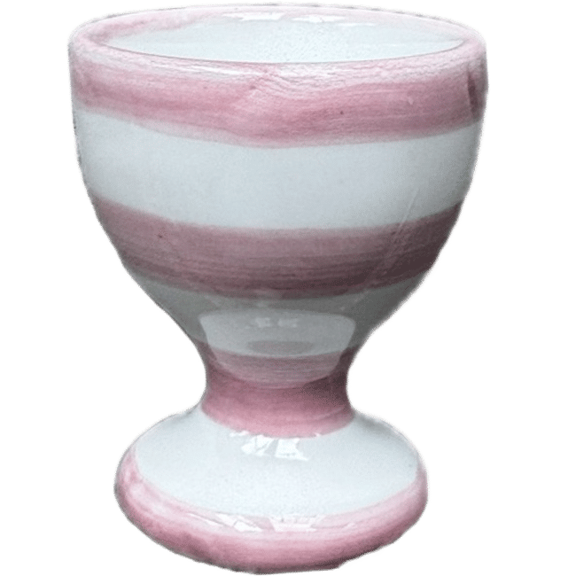 Pink Stripe Egg Cup