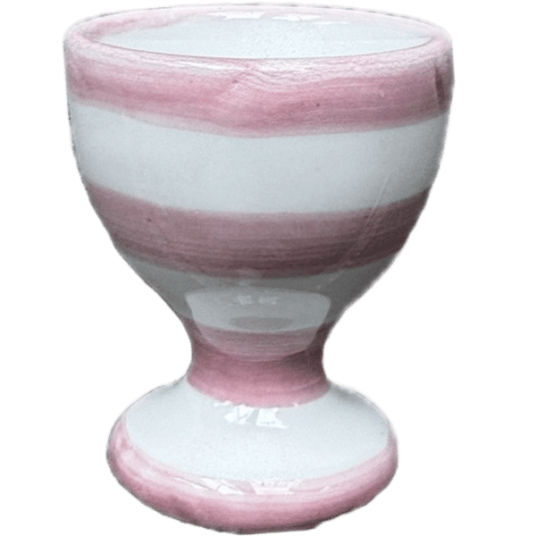 Pink Stripe Egg Cup