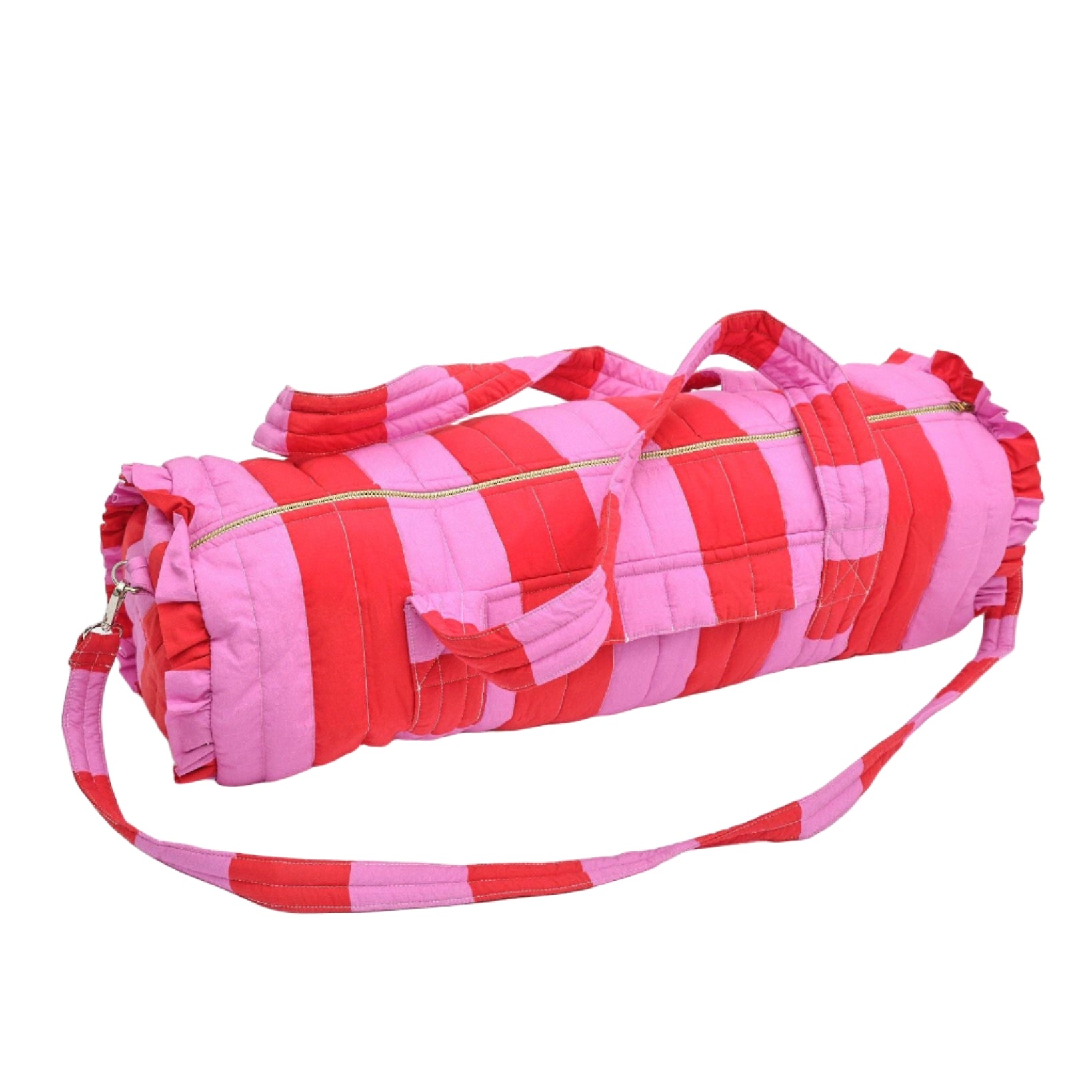 Cerise & Fuchsia Wide Stripe Quilted Bag