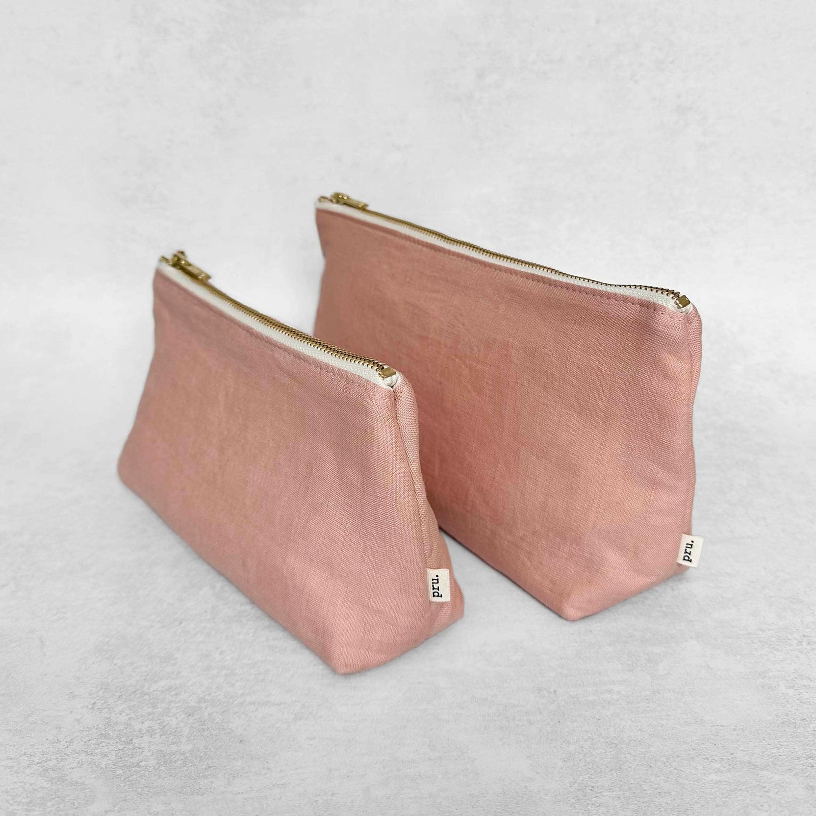 The Linen Pouch Bag - Pale Pink