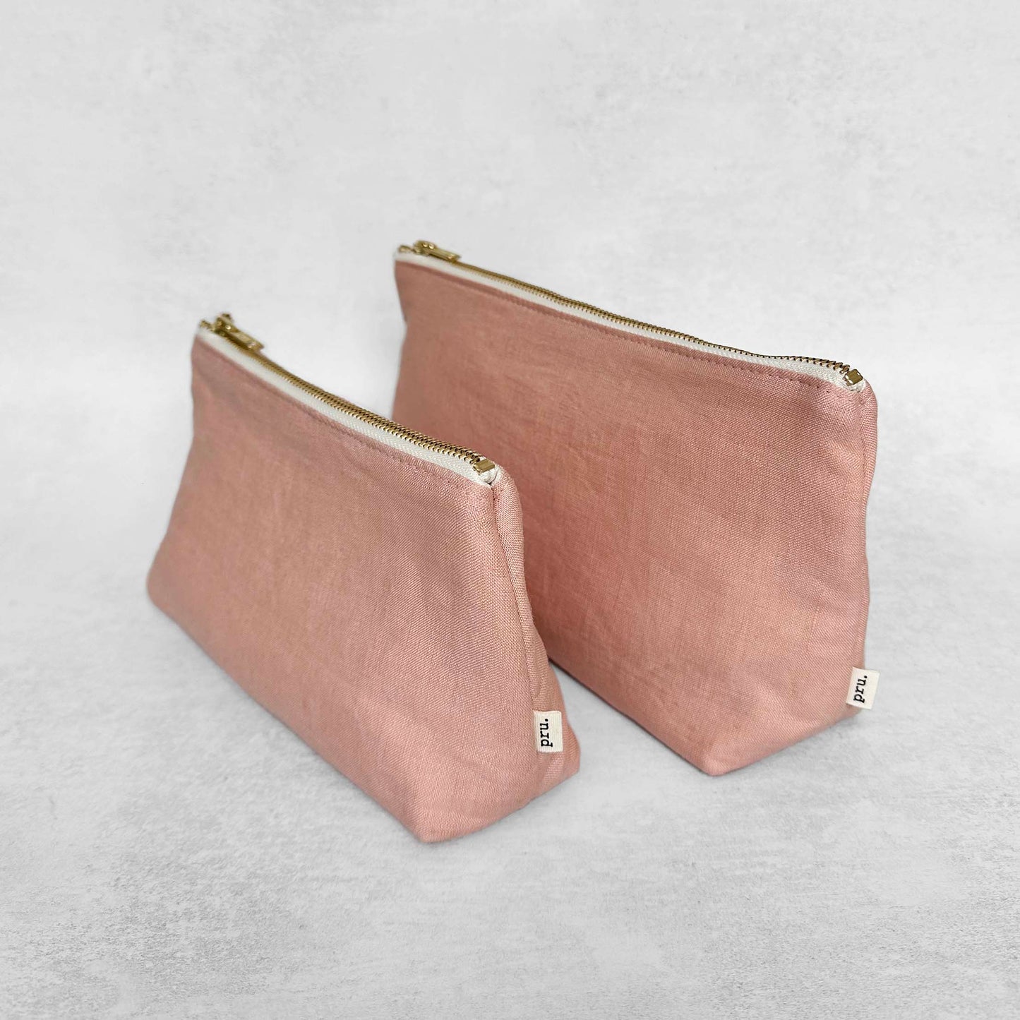 The Linen Pouch Bag - Pale Pink