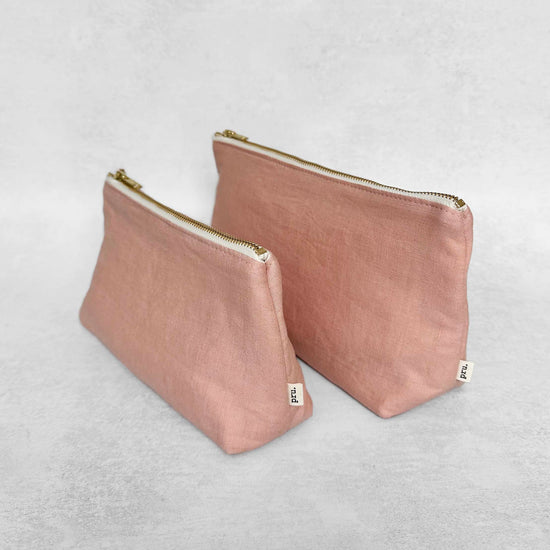 The Linen Pouch Bag - Pale Pink