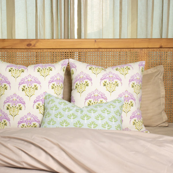 Soma - Pure Linen Throw Pillow Cover - Lavender
