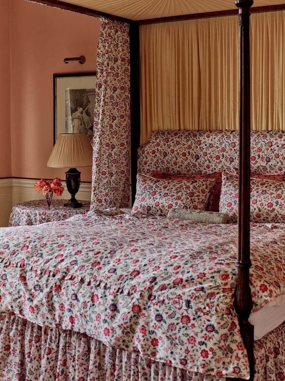 Reversible Silk Ruffle Edge Heirloom Quilt Made With Liberty Fabric Eva Belle & Jannah