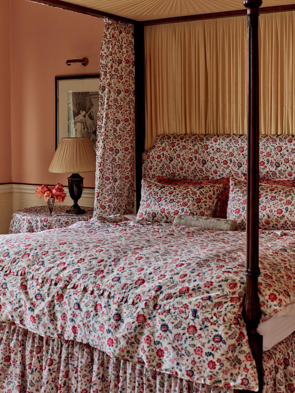 Reversible Silk Ruffle Edge Heirloom Quilt Made With Liberty Fabric Eva Belle & Jannah
