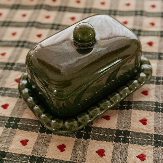 Olaf Butter Dish - Green Forest