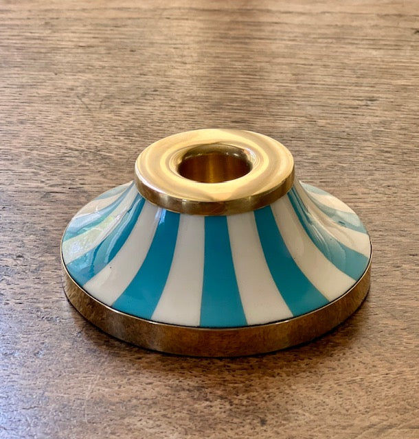 Circus Candleholder | Sky Blue | Striped