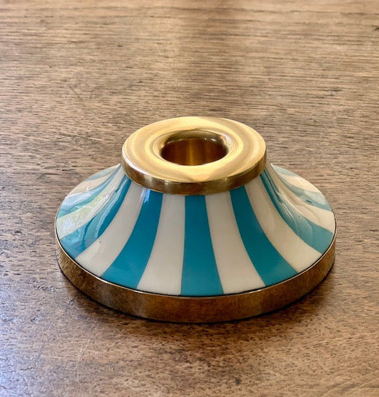 Circus Candleholder | Sky Blue | Striped