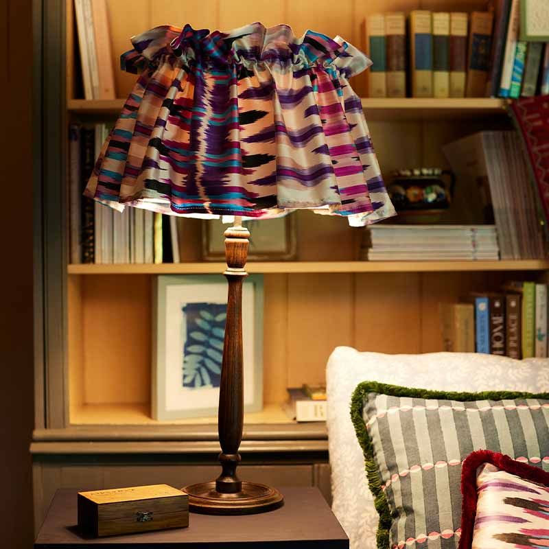 Lampshade Flirty Skirt Ikat Purple Chevron