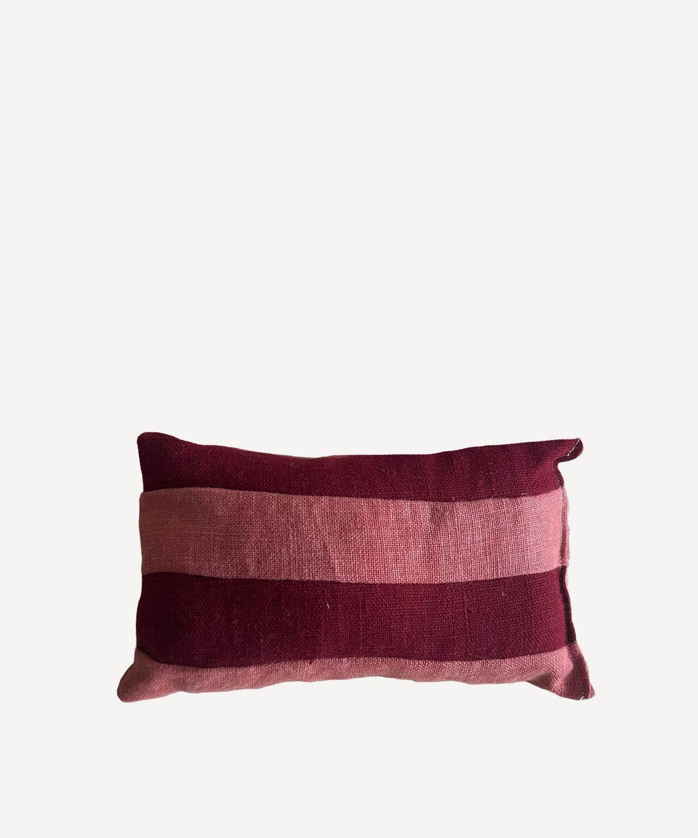 Cranberry Stripe Lavender Pillow
