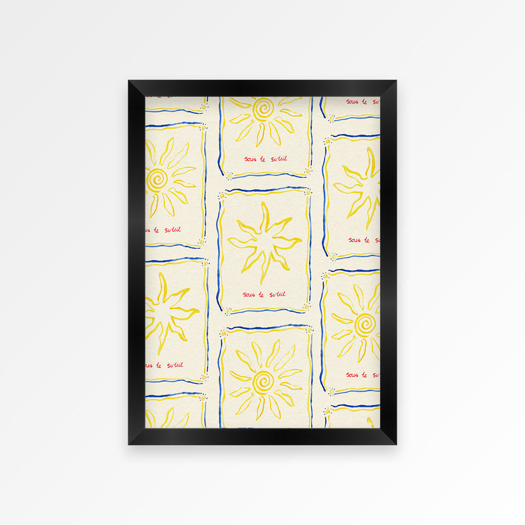 Sous Le Soleil Pattern Hand Painted Print