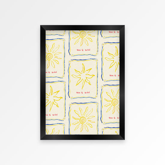 Sous Le Soleil Pattern Hand Painted Print