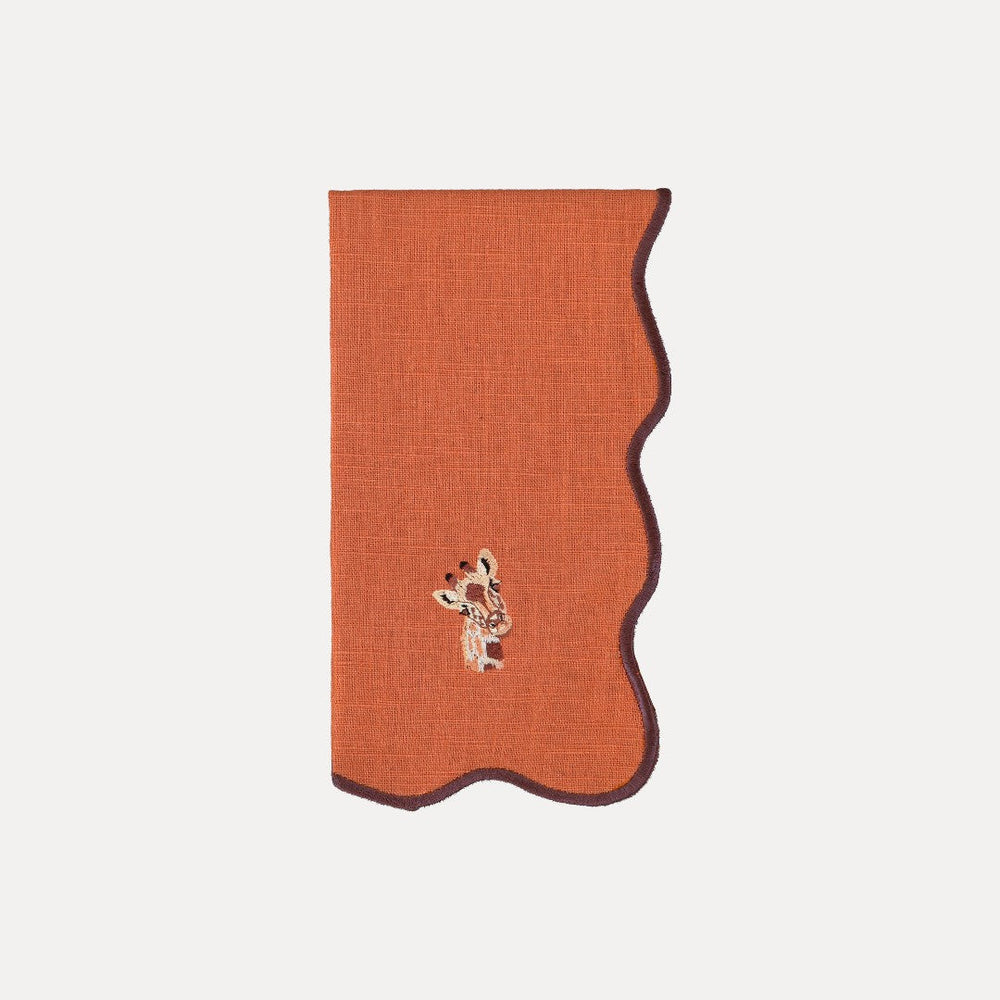Terracotta Jungle Napkin, Giraffe