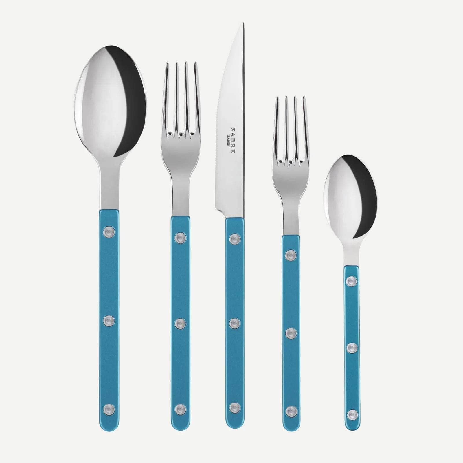 Bistrot Pearly 5pc Cutlery Set, Turquoise