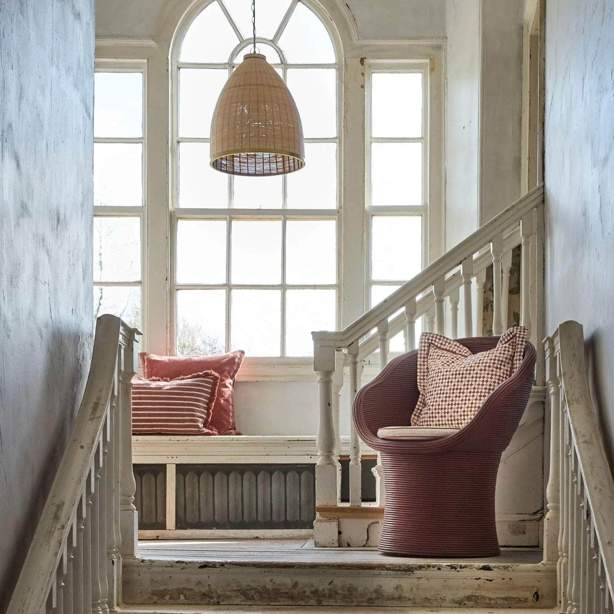 Edo Stripe Cushion - Red