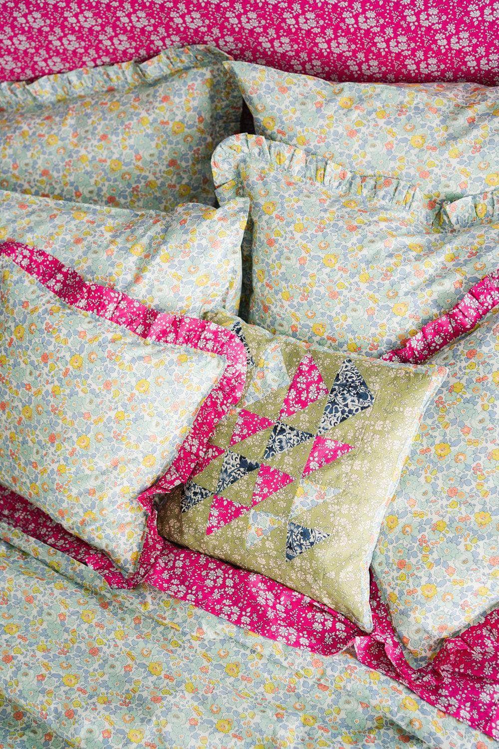 Frill Edge Pillowcase Made With Liberty Fabric Capel Fuchsia