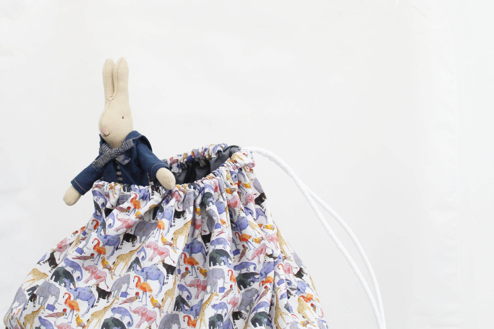 Storage Sack Made With Liberty Fabric Queue For The Zoo