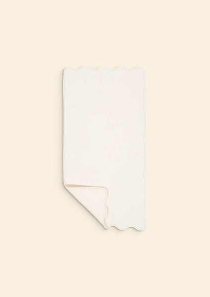 Ivory Cotton Wavy Hand Towel