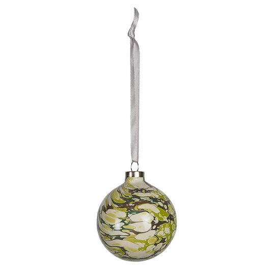 Small Moss Marbled Bauble