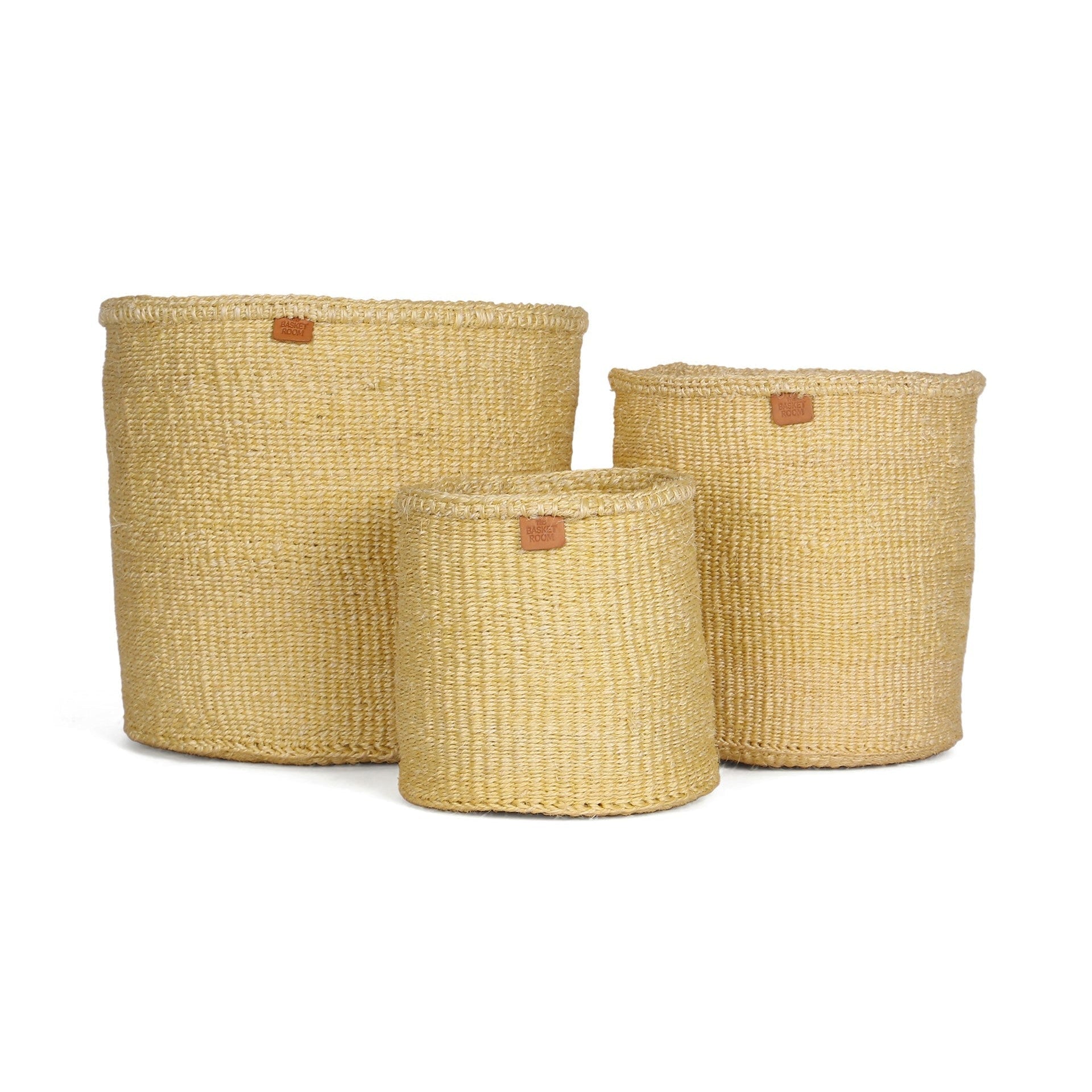 TITO: Butter Yellow Round Sisal Basket