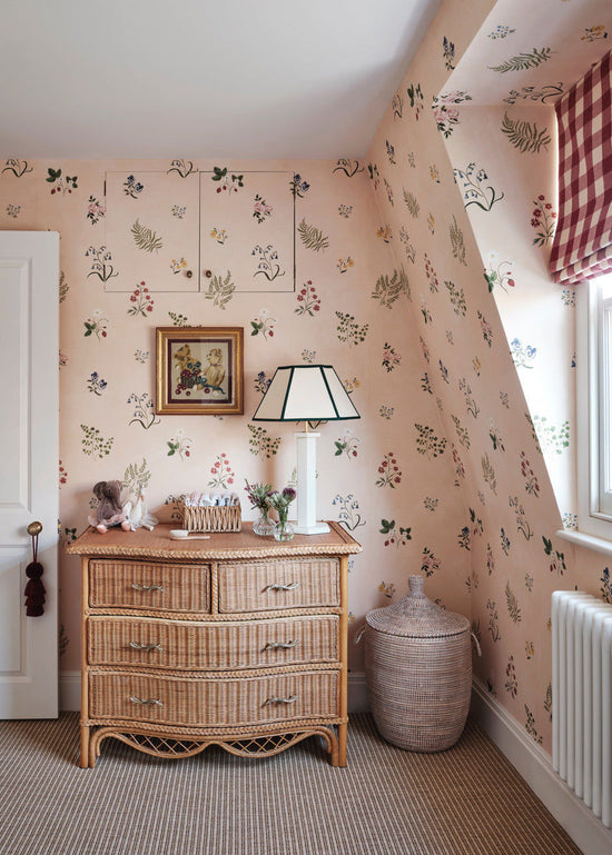 Herbarium Wildflower Wallpaper - Blush