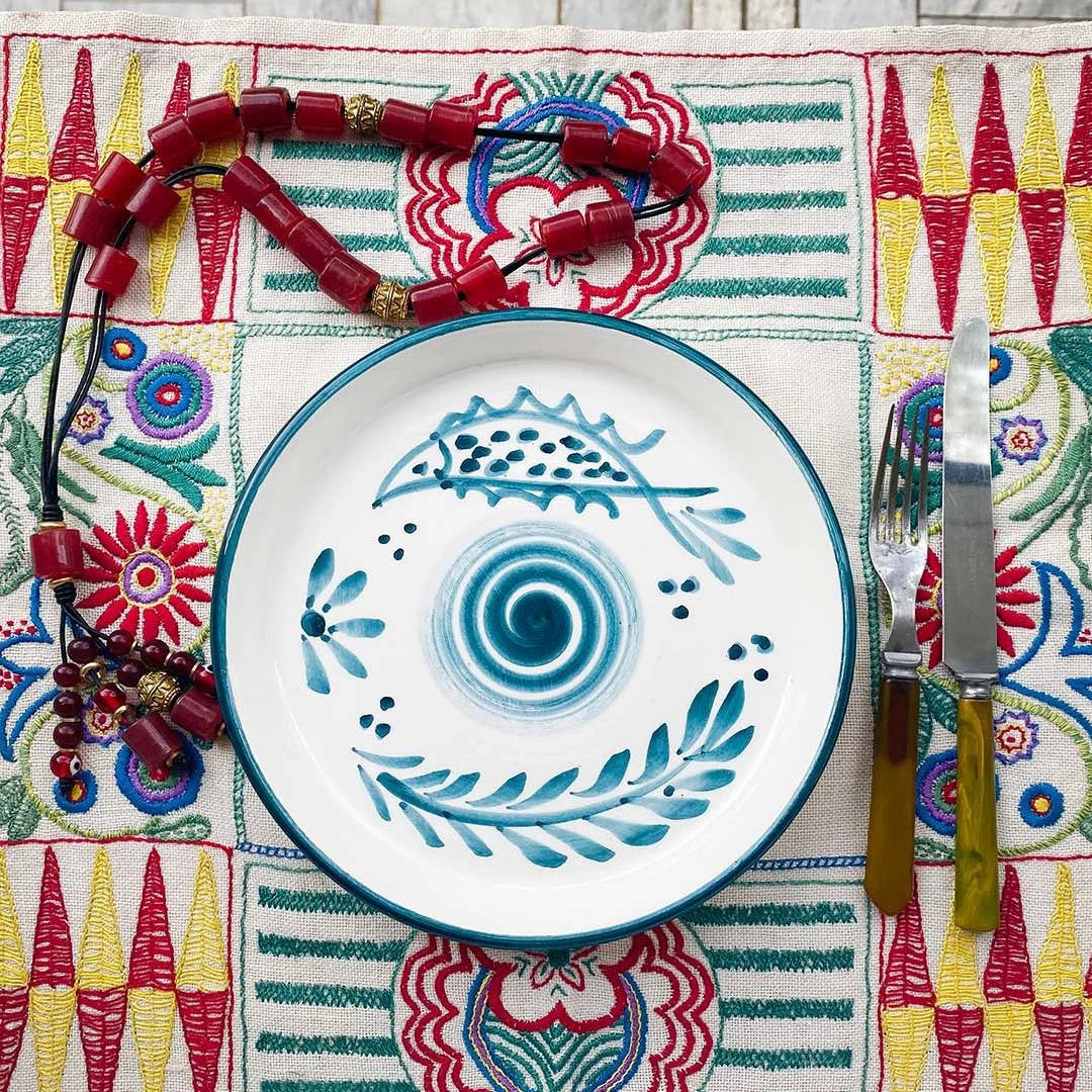 Anthologist Blue Psari Dinner Plate