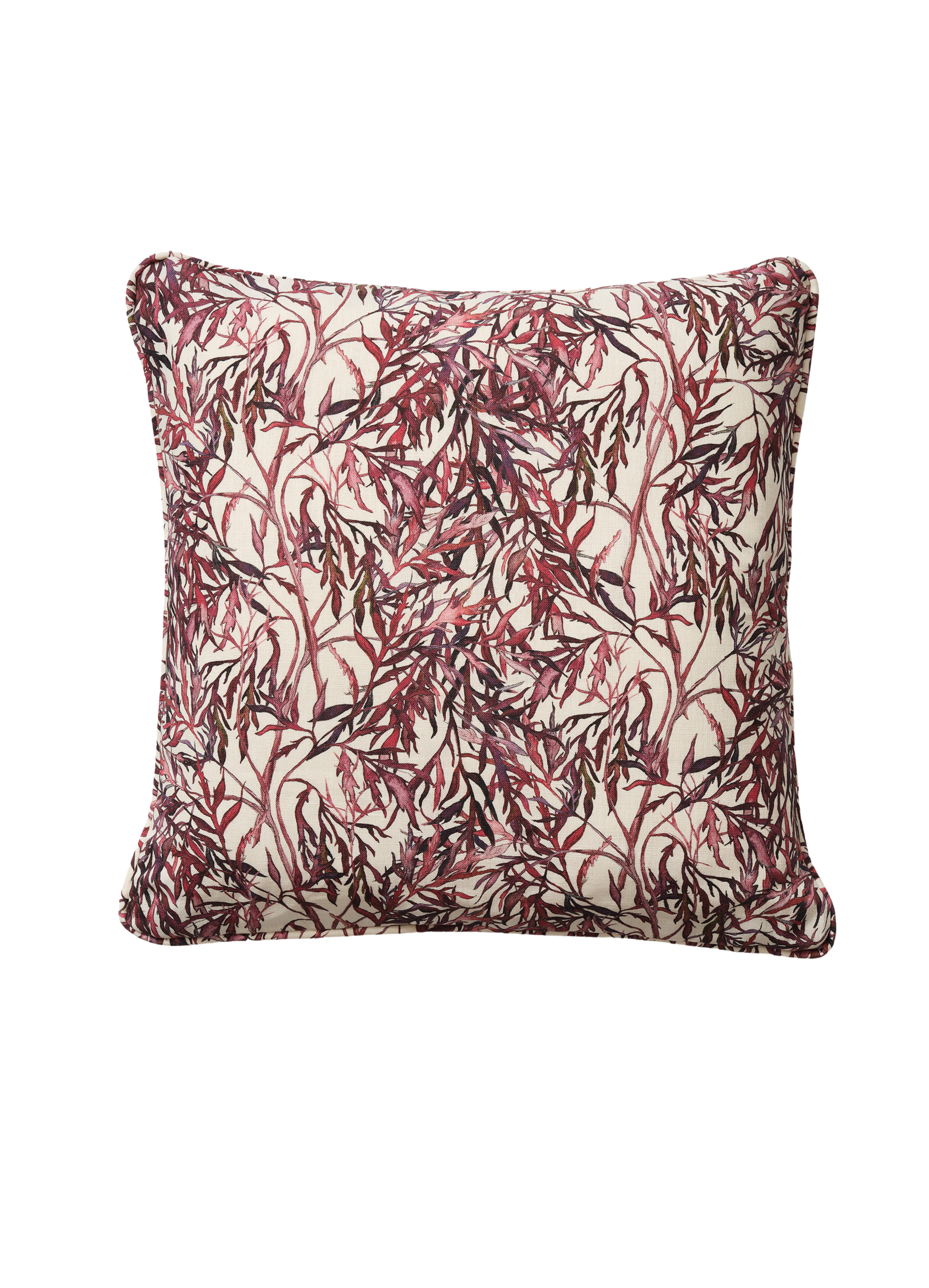 Square Elderflower Cushion with Piping