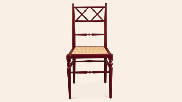 Pair of Chiara Dining Chairs, Pomegranate