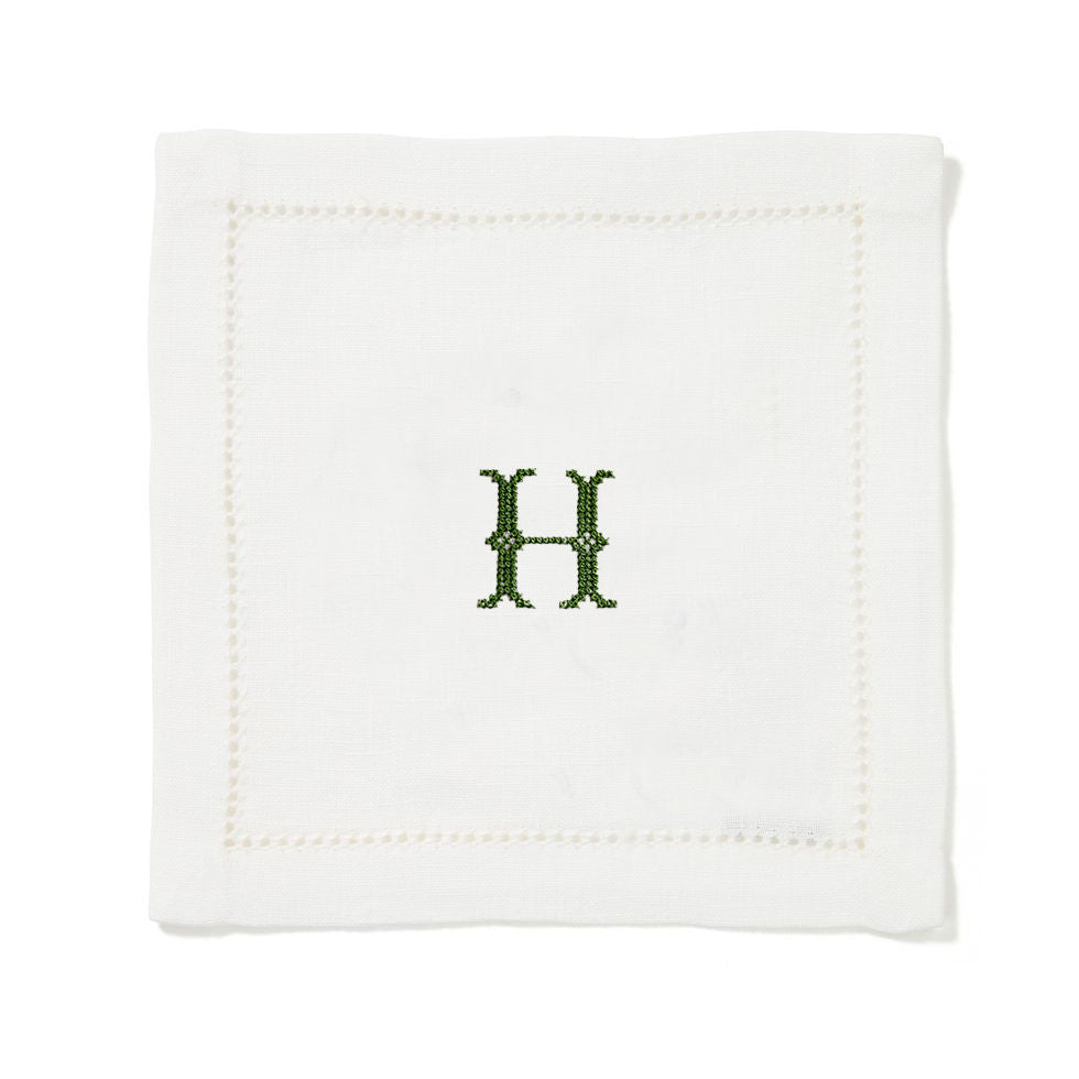 Personalised Hemstitch Cocktail Napkin