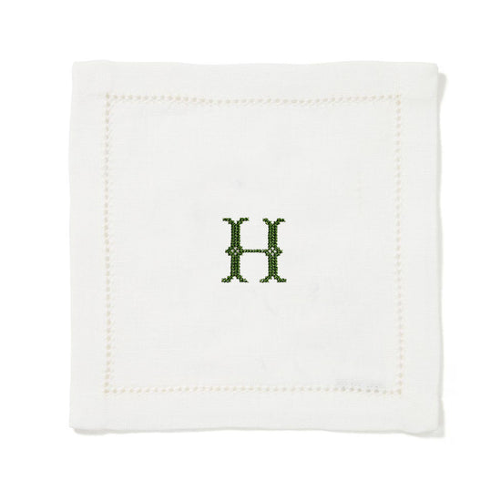 MF: Personalised Hemstitch Cocktail Napkin