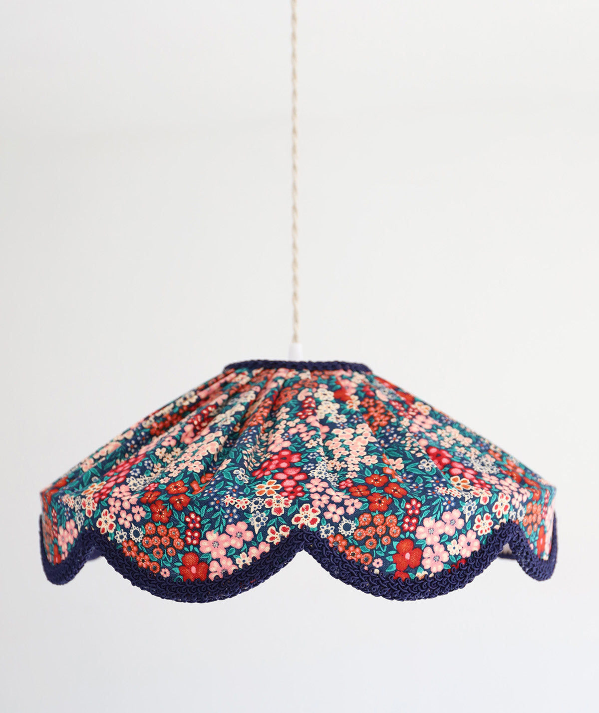 Floral-Shaped Pendant Light Cosette Printed “Mille Fleurs”